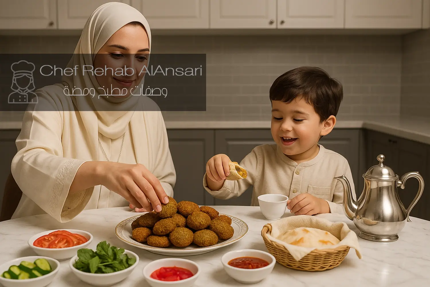 تقديم وصفة الفلافل المقلية (1)