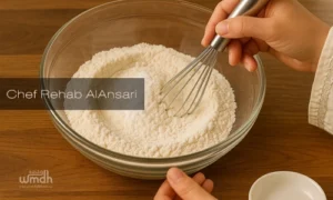 خلط المكونات الجافة