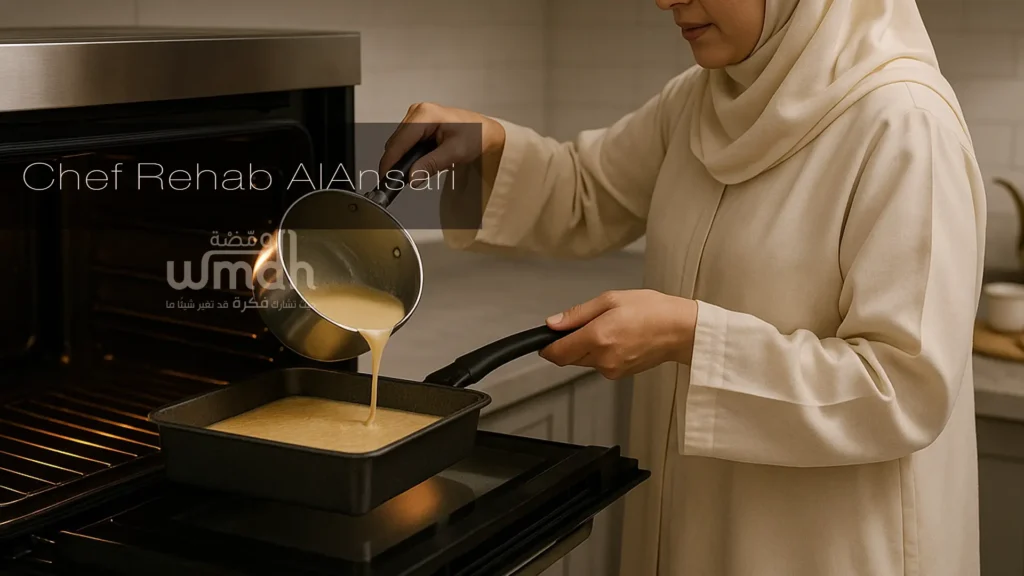 طريقة عمل بسبوسة الكيت كات بطبقات لذيذة وشوكولاتة غنية 4