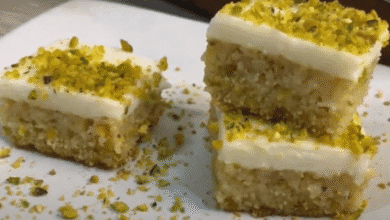 طريقة عمل بسبوسة بالفستق الحلبي اللذيذة