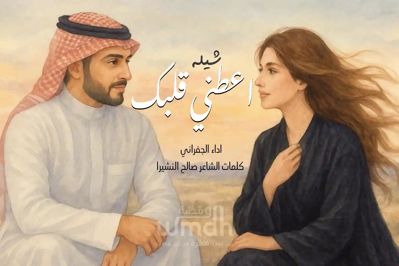 كلمات شيلة اعطني قلبك اداء الجفراني