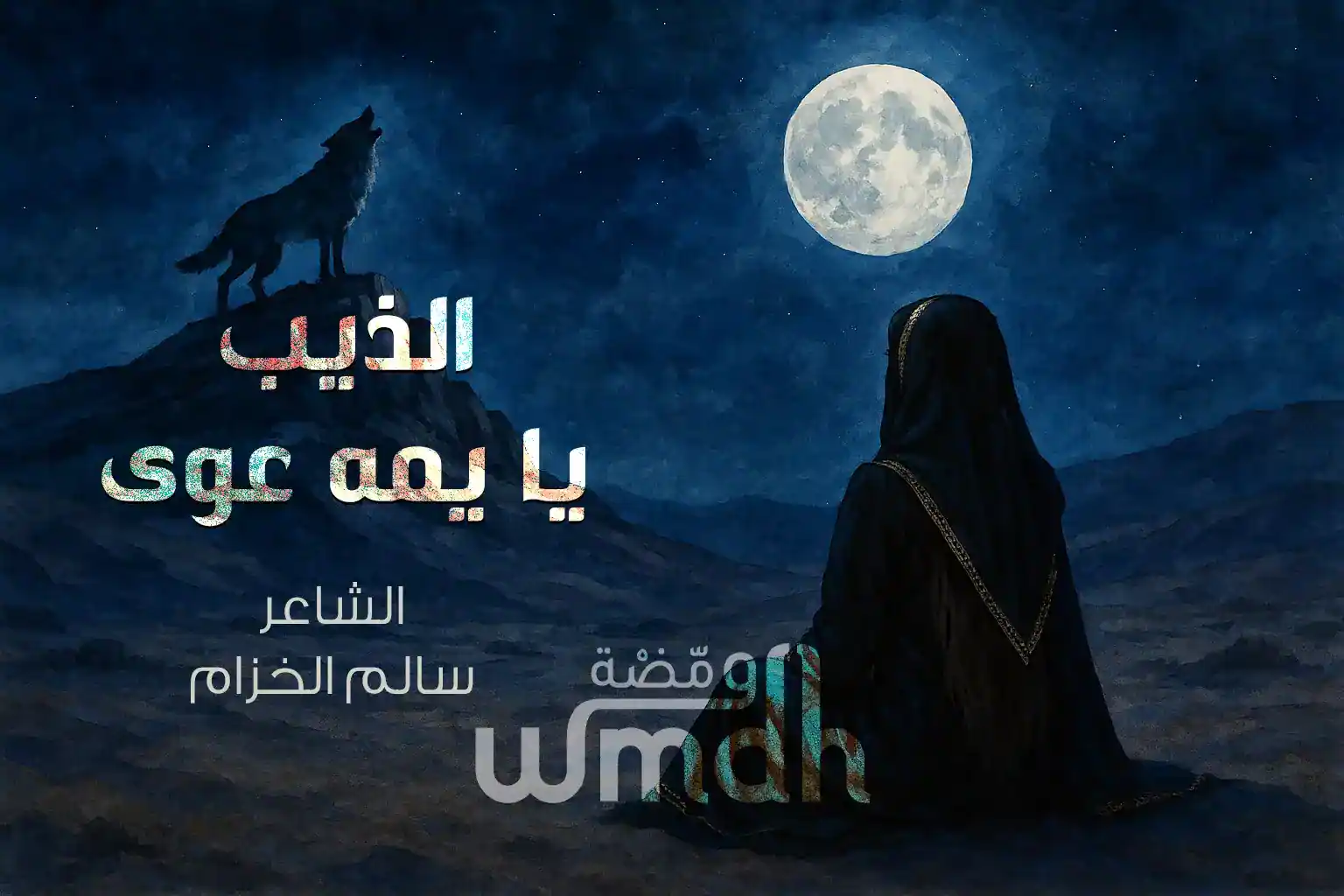 كلمات الذيب يا يمه عوى سامري