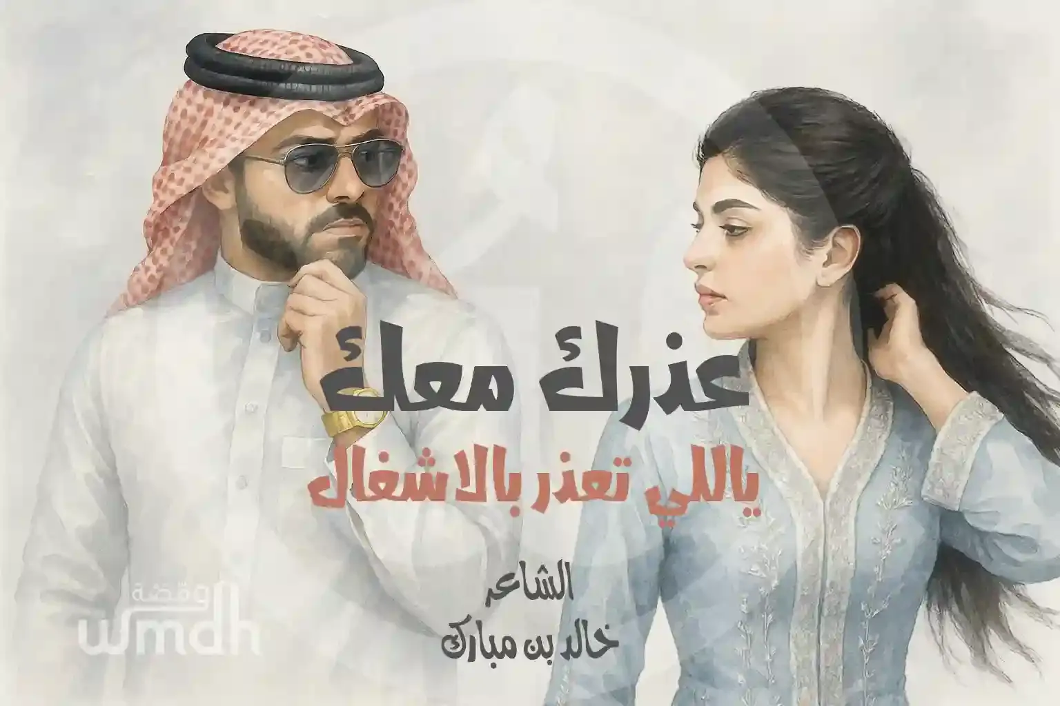 قصيدة عذرك معك ياللي تعذر بالاشغال خالد مبارك