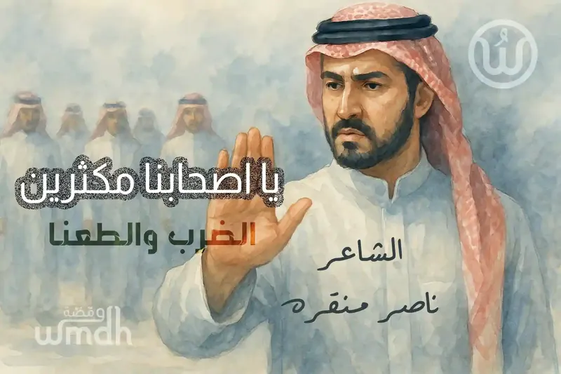 يا اصحابنا مكثرين الضرب والطعنا الشاعر ناصر منقره